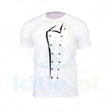 T-shirt kucharski biały.
